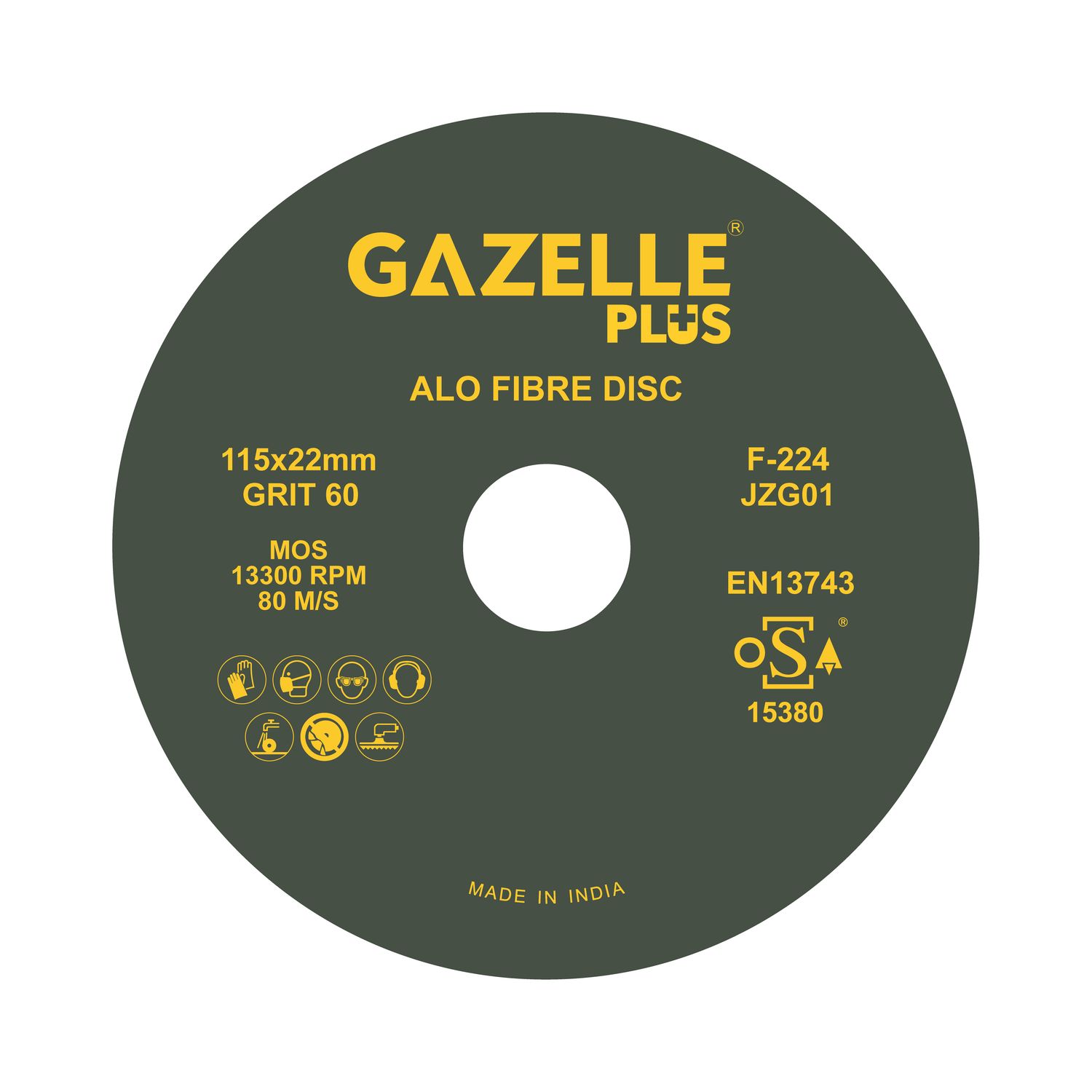 Gazelle Fibre Discs F224/4.5/60 Thumbnail 0