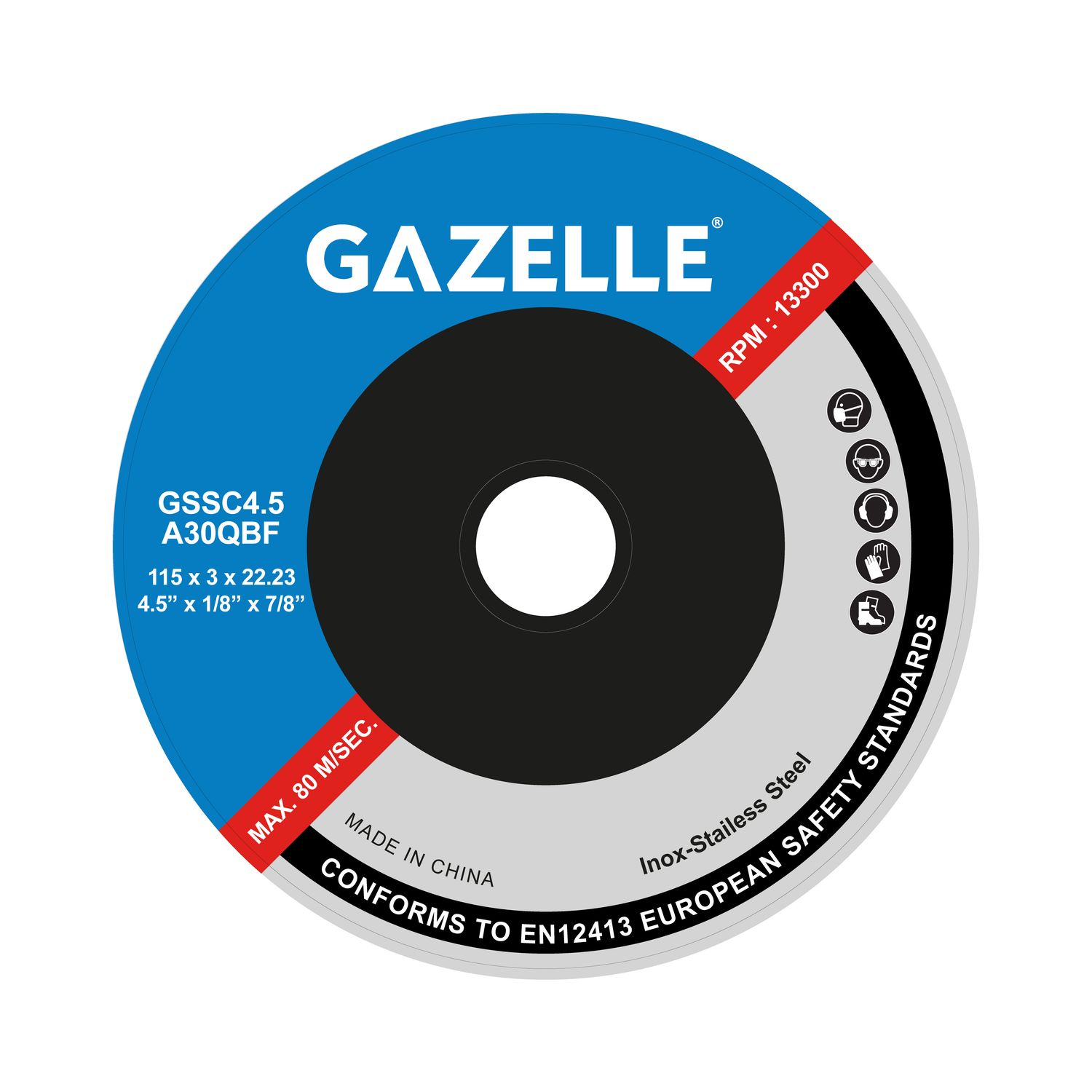 Gazelle Stainless Steel Cutting Discs GSSC4.5 Thumbnail 0