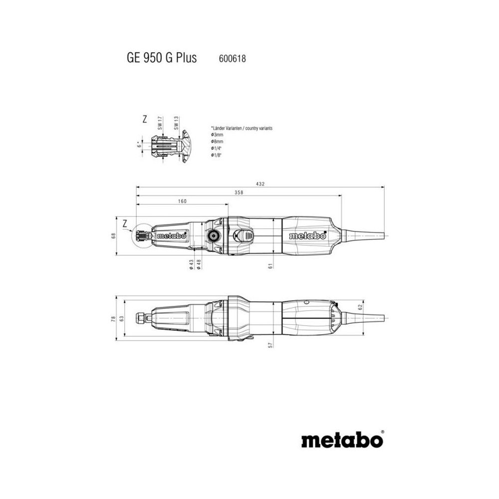 Metabo Die Grinders 600618000 Thumbnail 3