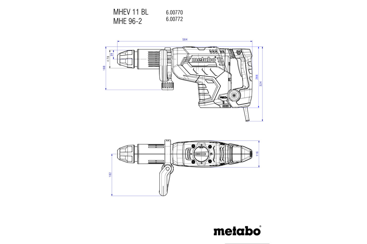 Metabo Chipping And Demolition Hammers 600770610 Thumbnail 4