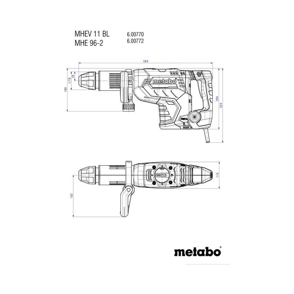 Metabo Chipping And Demolition Hammers 600770620 Thumbnail 4