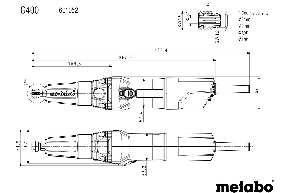 Metabo Die Grinders 601052000 Thumbnail 1