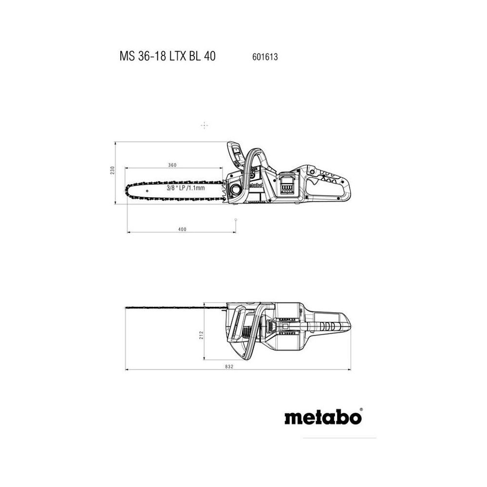 Metabo Chainsaws 601613850 Thumbnail 12