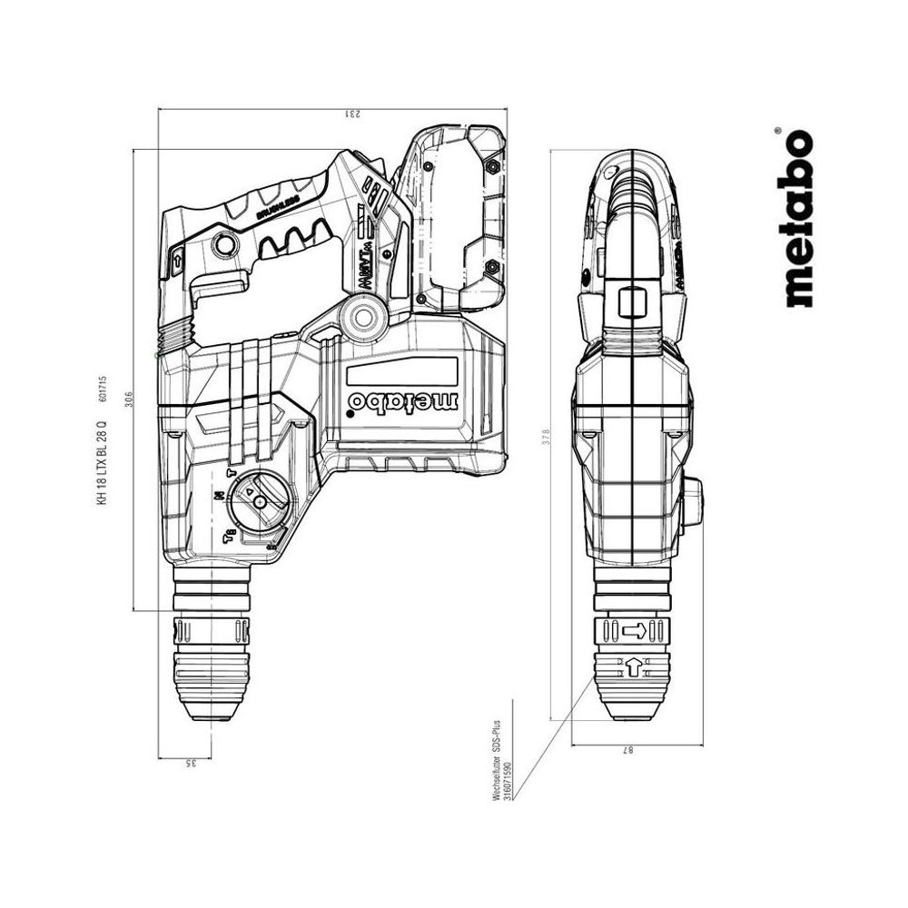 Metabo Rotary Hammers 601715840 Thumbnail 5