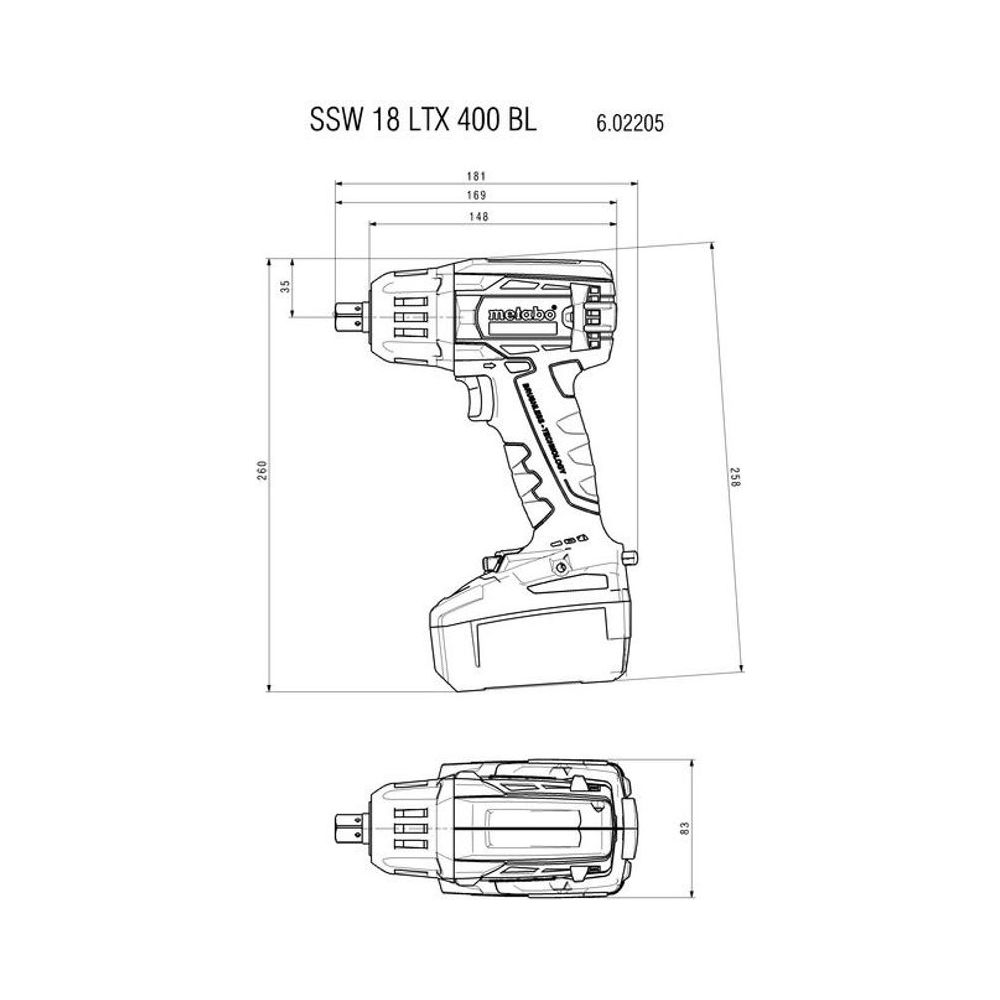 Metabo Impact Wrenches 602205840 Thumbnail 3
