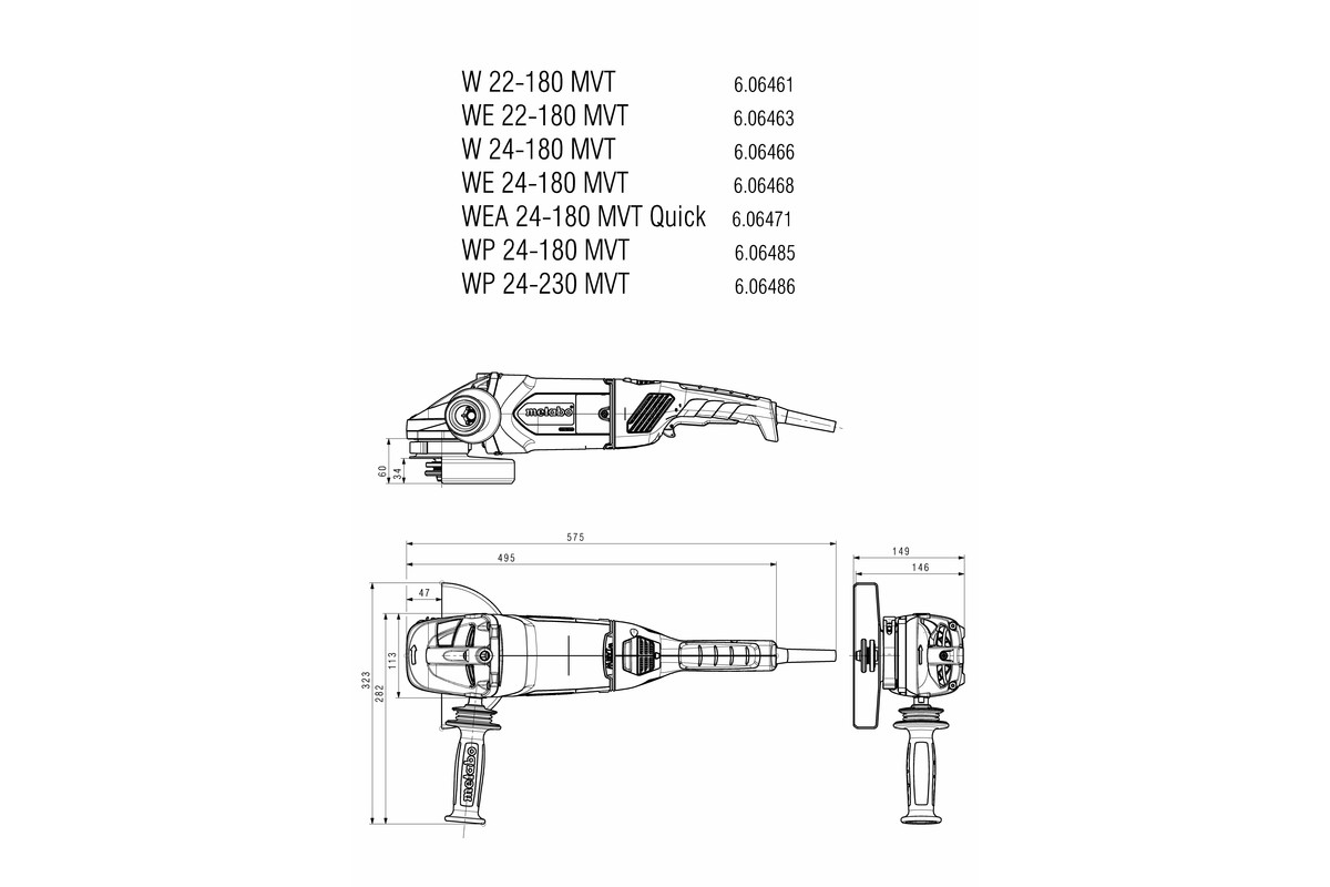 Metabo Angle Grinders 606466460 Thumbnail 2