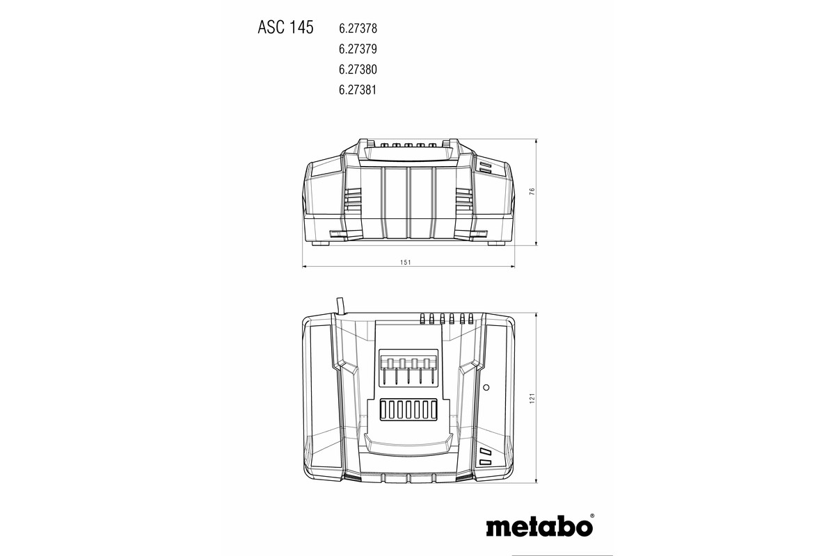 Metabo Cordless Battery Chargers 627380000 Thumbnail 1