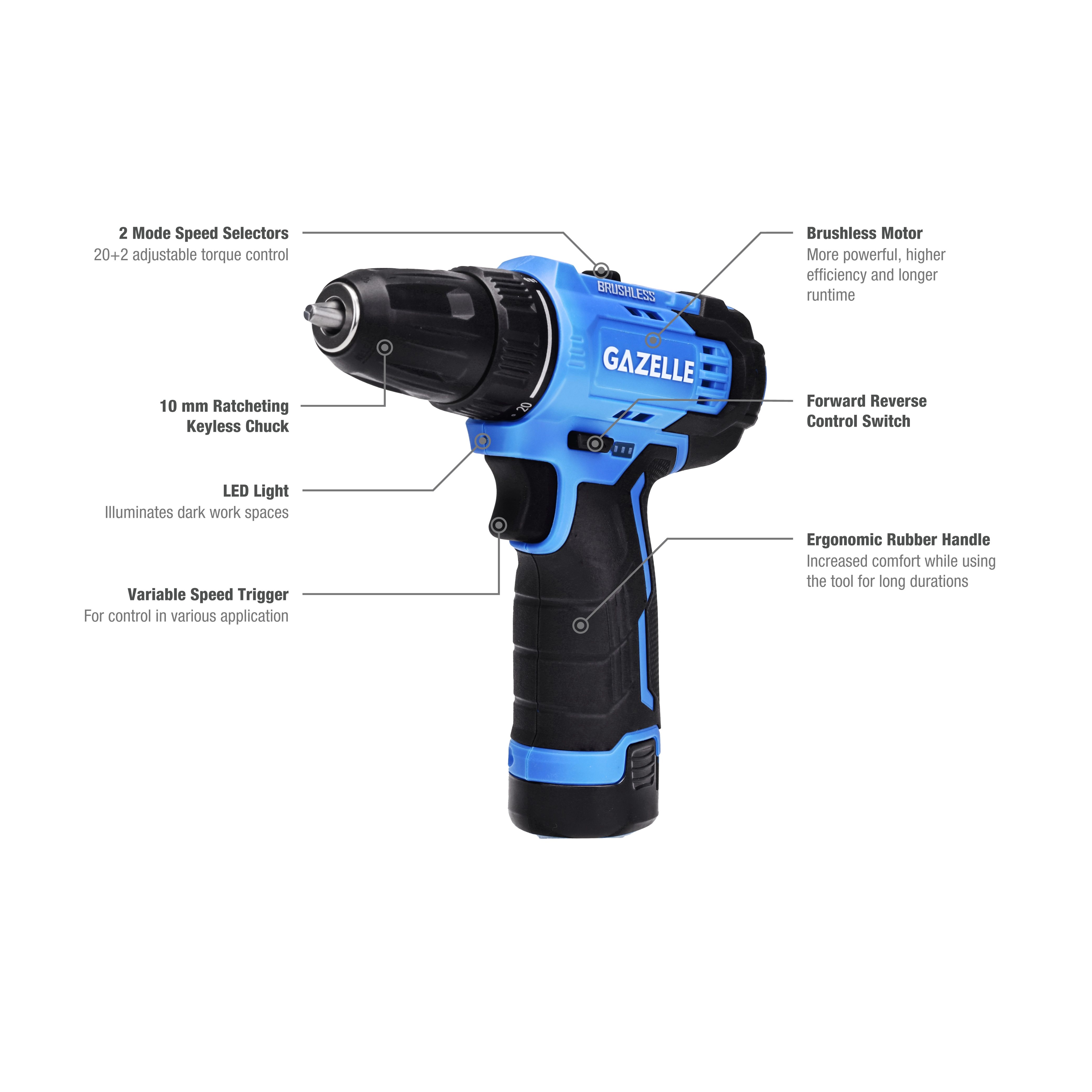 Gazelle Drill Drivers GC1220 Thumbnail 1