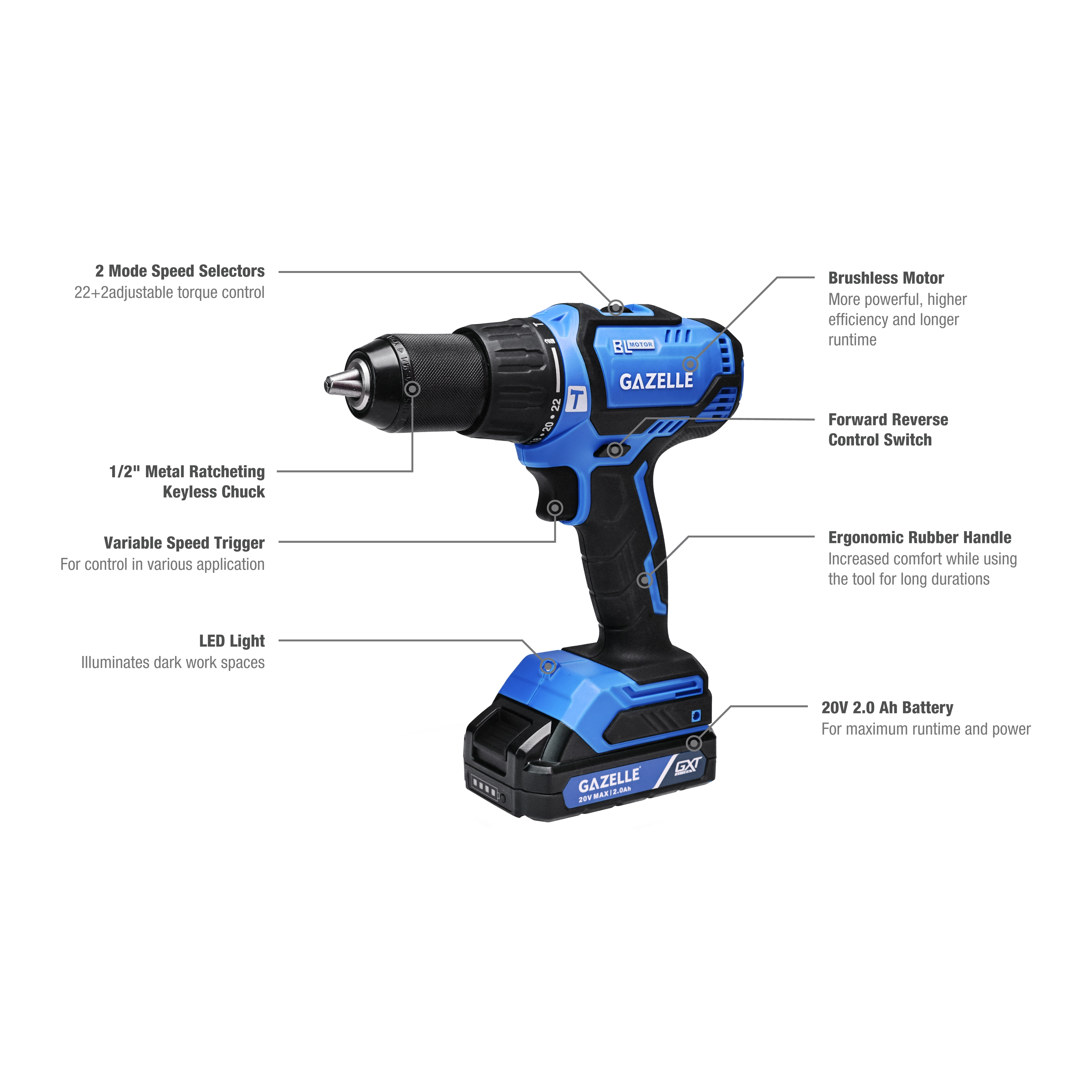 Gazelle Hammer Drills GC2020 Thumbnail 1