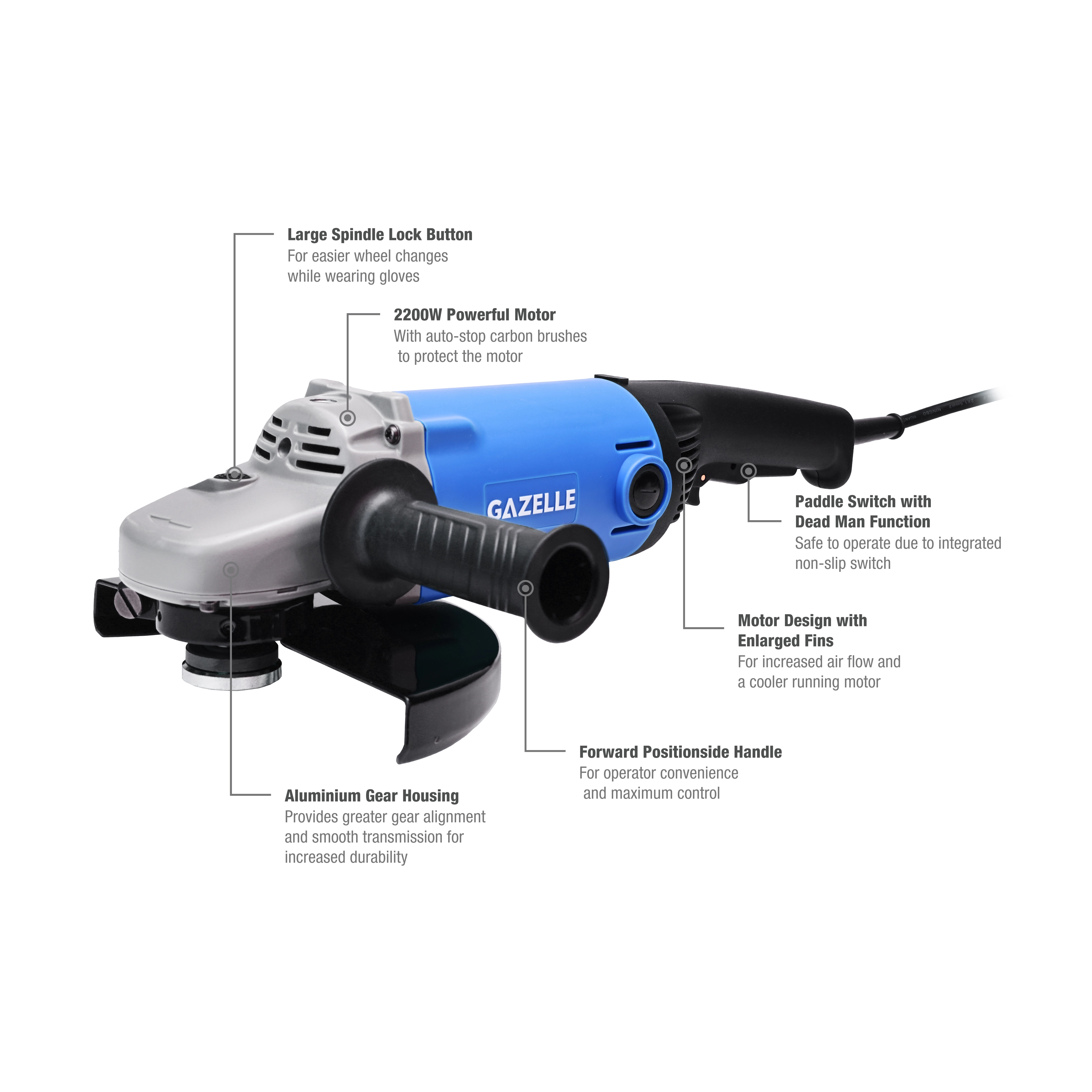 Gazelle Angle Grinders GM4590 Thumbnail 1