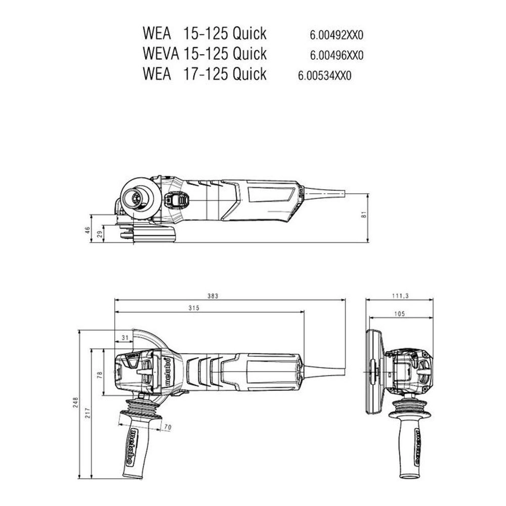 Metabo Angle Grinders 600516000 Thumbnail 4