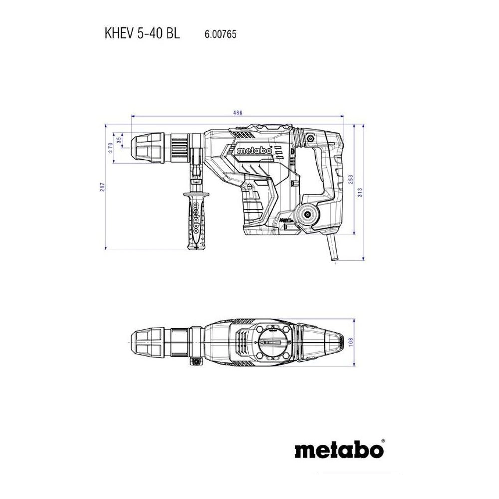 Metabo Rotary Hammers 600765500 Thumbnail 3