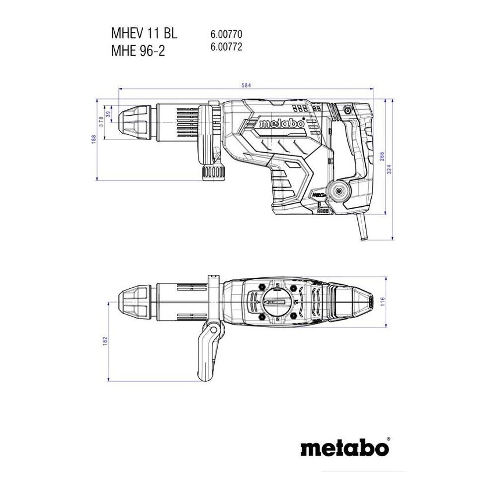 Metabo Chipping And Demolition Hammers 600770500 Thumbnail 3