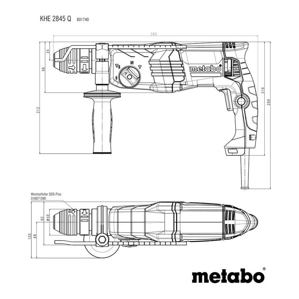 Metabo Rotary Hammers 601740500 Thumbnail 6
