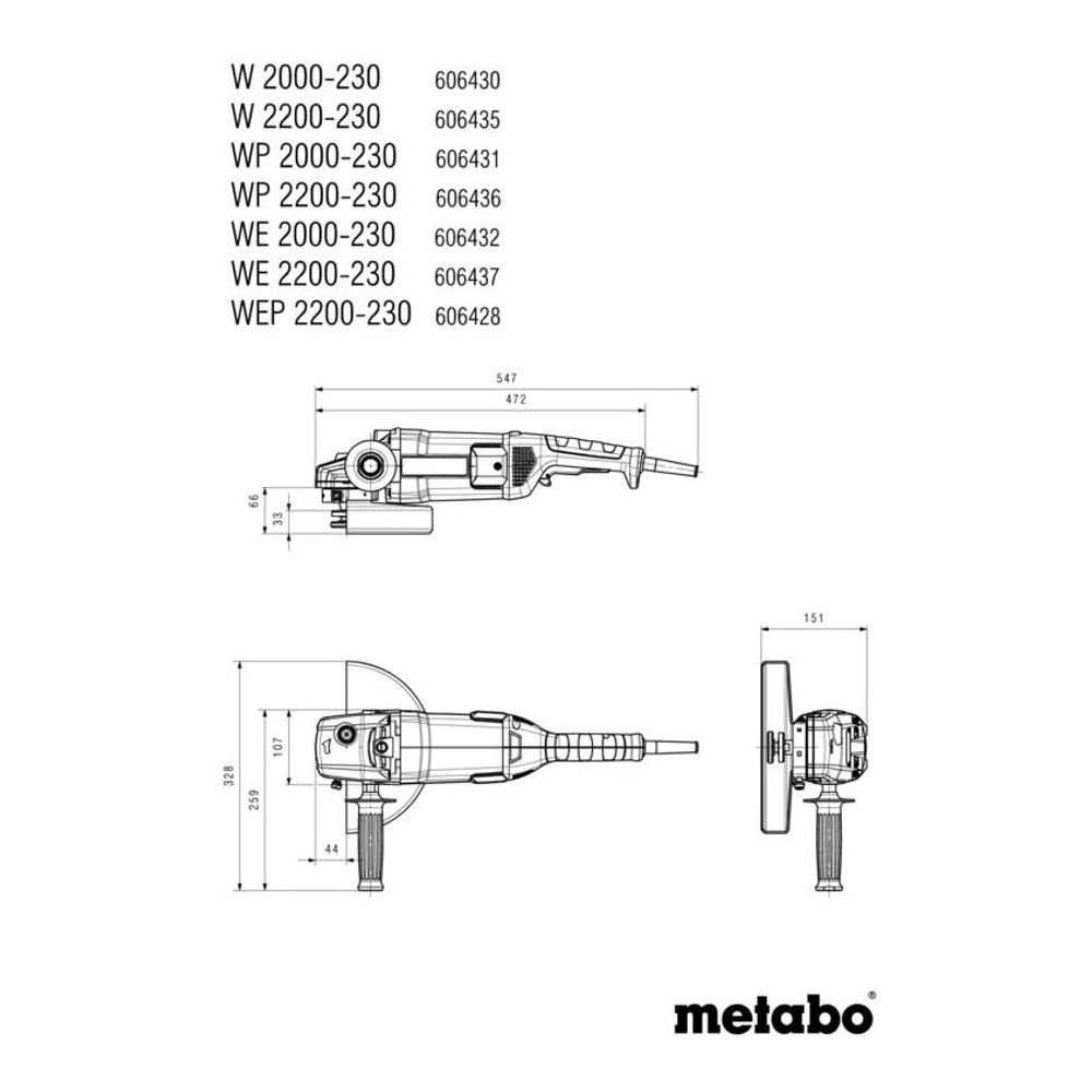 Metabo Angle Grinders 606435010 Thumbnail 4