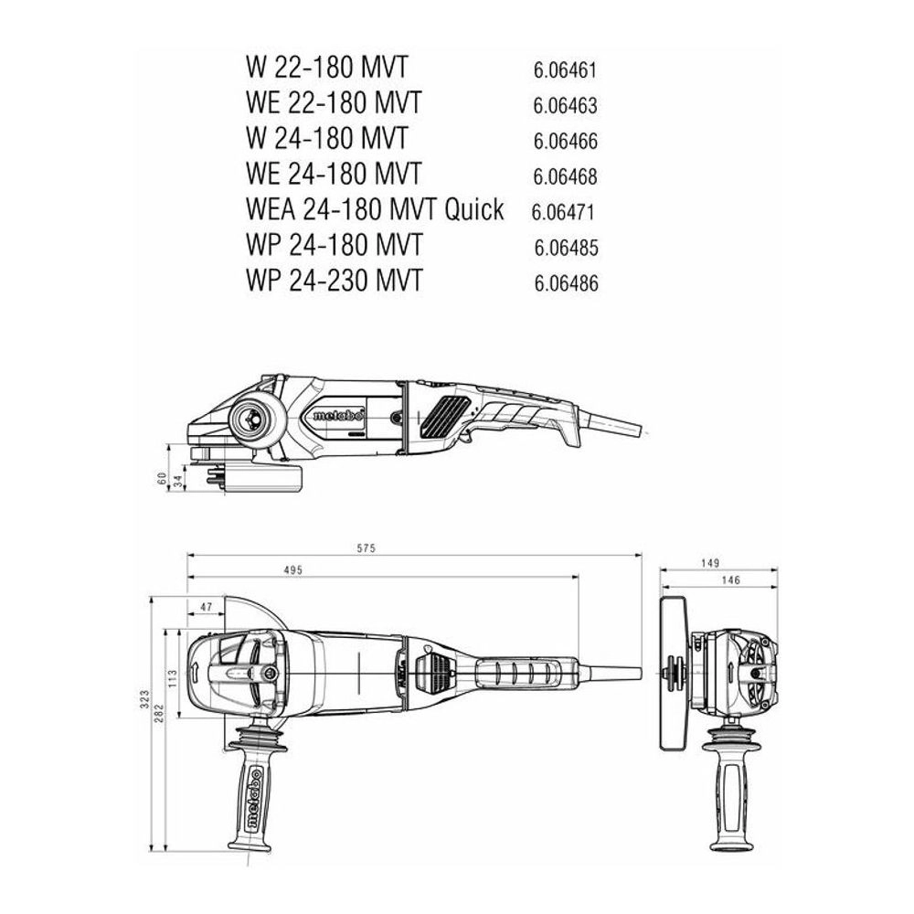 Metabo Angle Grinders 606466000 Thumbnail 2