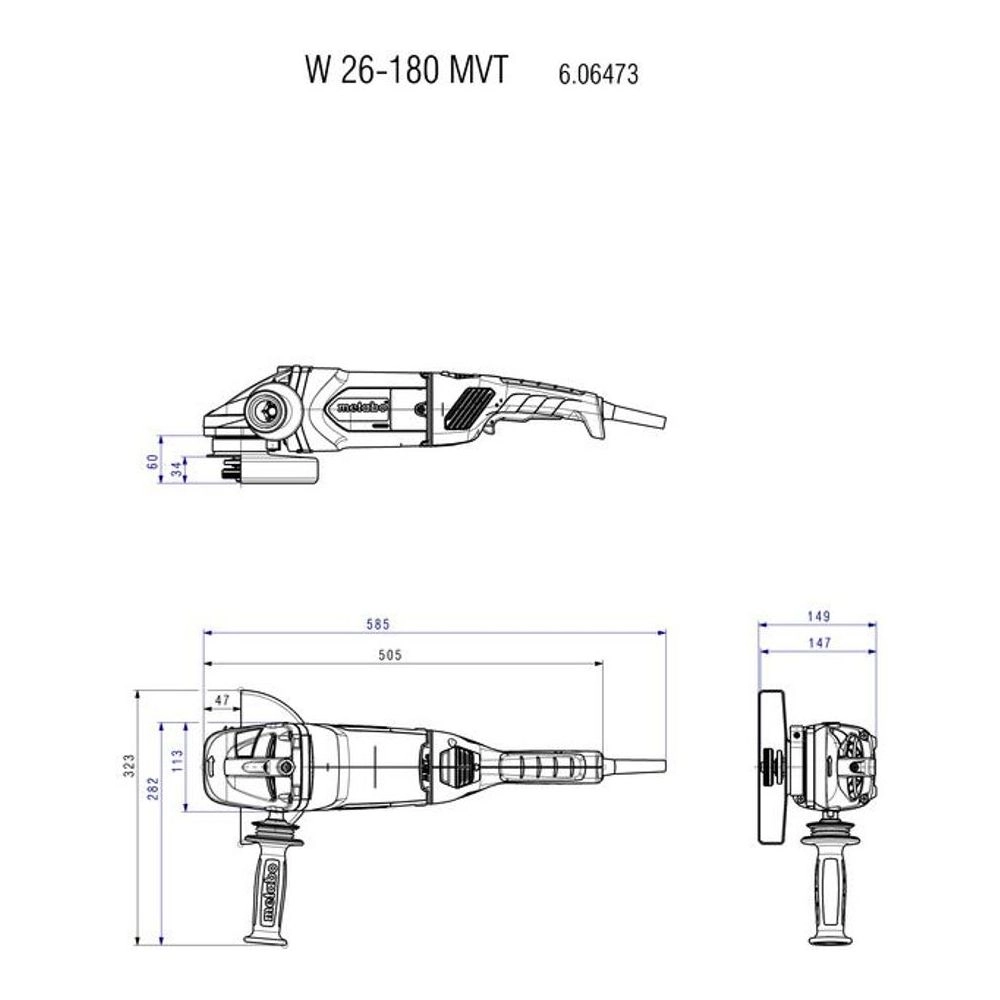Metabo Angle Grinders 606473000 Thumbnail 2