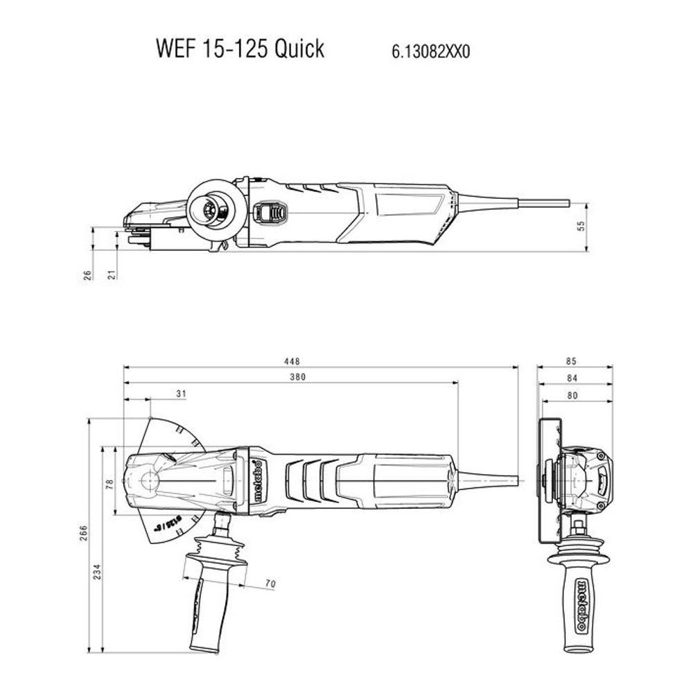 Metabo Angle Grinders 613082000 Thumbnail 1