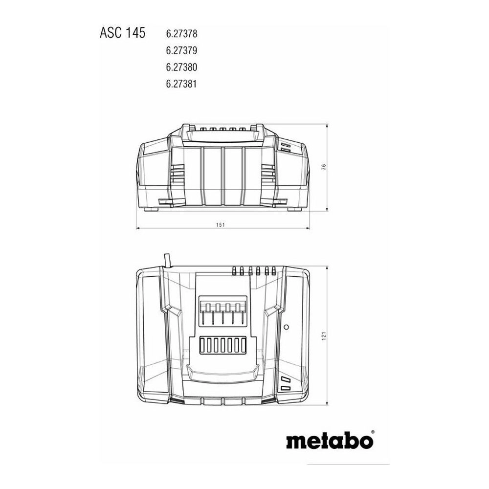 Metabo Cordless Battery Chargers 627378000 Thumbnail 1